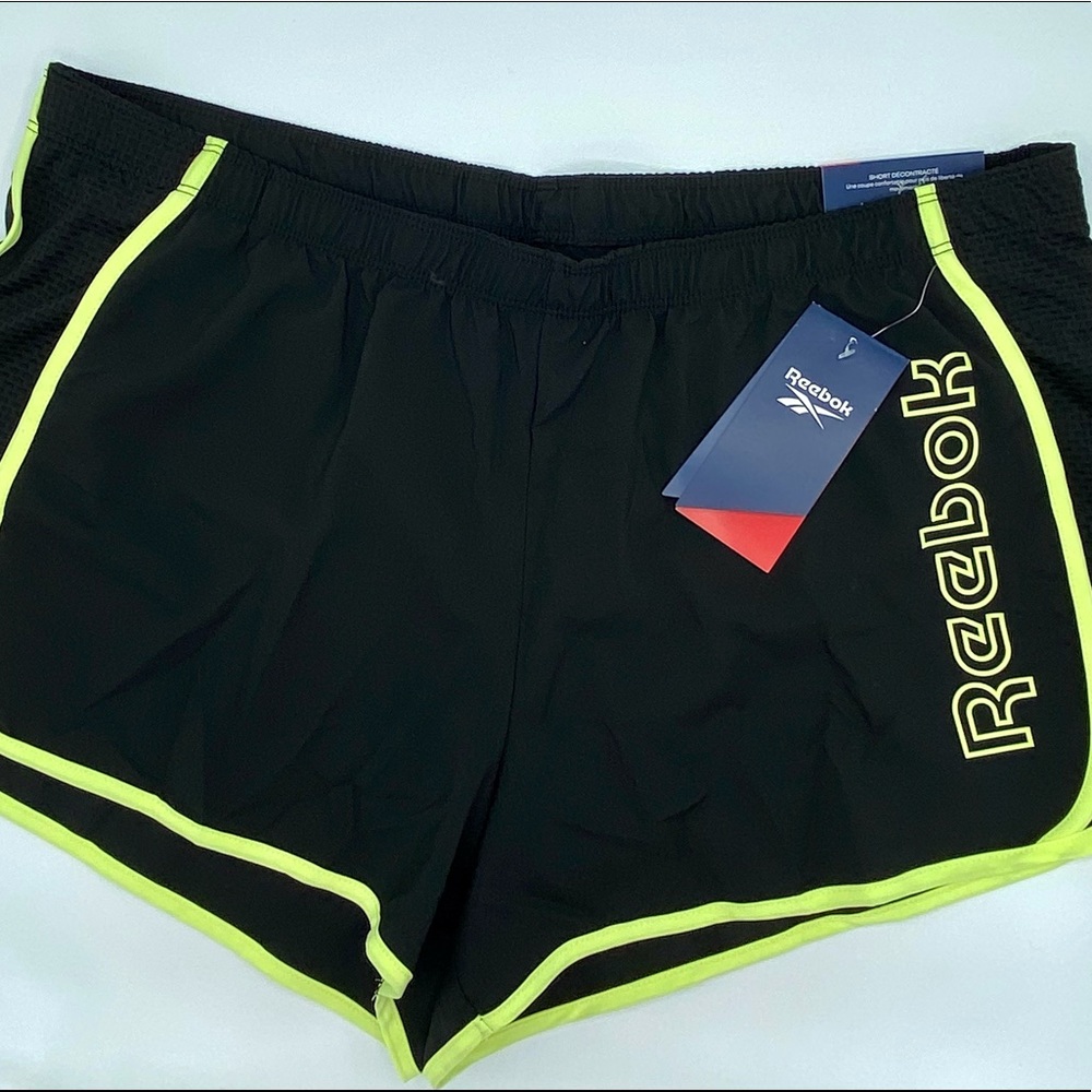 NEW✨REEBOK✨Burst Heritage Shorts Blk/Green Size: XL
